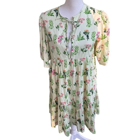 Sunshine Tienda Floral Bondi Dress Green XS/S NWT - Picture 2 of 6
